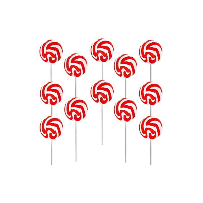 Swirls Lollipop Candy, Mixed Fruit Flavor, Individually Wrapped (Red Swirl,
