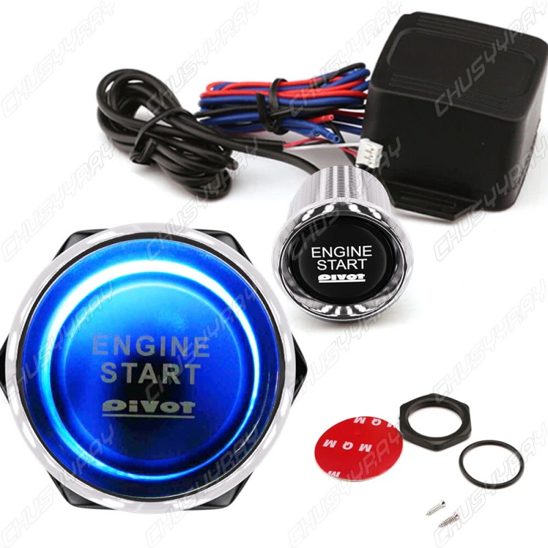 CHUSYYRAY Car Ignition Switch 12V Engine Start Push Button Keyless