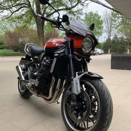 XINMOZR For Z900RS Z900 RS 2018-2024 Front Fairing Pig Head Hood Front Headlight Lampshade Deflector (Black and Yellow)