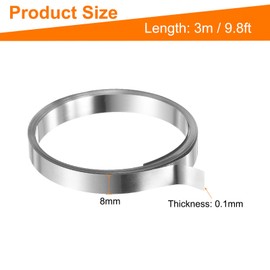 HARFINGTON Pure Nickel Strip 0.1 x 8mm 9.8ft 99.6% Nickel Solid Pure Nickel Strips for Lithium Battery Packs Car Nickel Solder Tap for Cell Battery Pack Spot Welding and Soldering