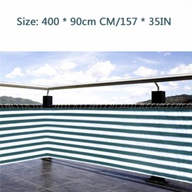 51buyoutgo Dark Green Balcony Privacy Screen, 400 x 90 cm, Balcony Privacy Screen & Protective Walls, Flats Railing Privacy Screen for Patio, Deck, Fence