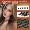 Astra Lash Clusters Kit, D Curly 10-18mm Wispy Individual Lashes