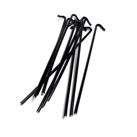 Ozark Fence - 9 Gauge Heavy Duty Fence Ties - Hooked Aluminum Wire Ties for Black Chain Link Fence - Ties Chain Link Fence Wire to Posts and Rails(Black Coated Aluminum, 6-1/2" - 50 Pack)