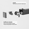 CCJH 8FT/96'' Box Rail Sliding Barn Door Hardware Kit Aluminium