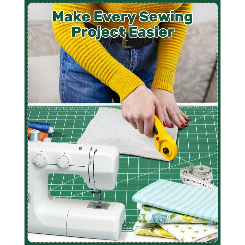 Tujurich Self Healing Cutting Mat, 23" x 35", Large Double-Sided