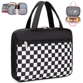 Octsky Bible Book Covers for Women, Girls Bible Case Bible Protective with Pocket, Checkered Black