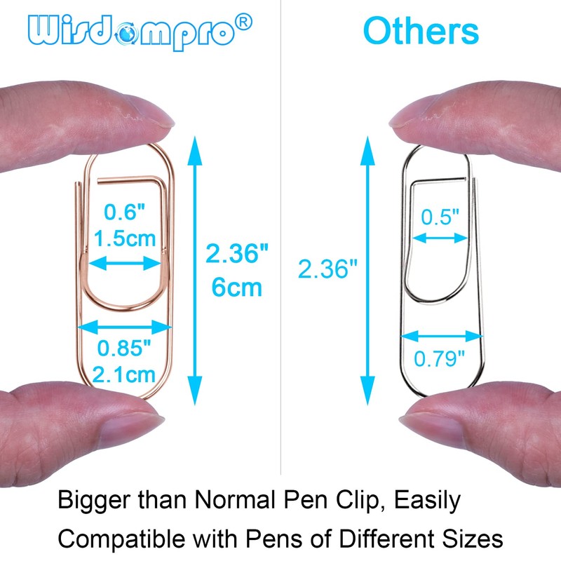 Wisdompro Pen Hook Clip, Pen Holder, Pen Clip for Notebook,