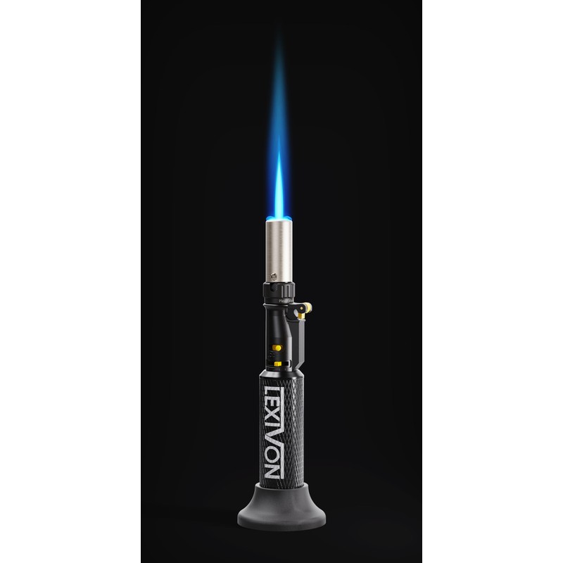 LEXIVON Butane Blow Torch, Refillable Upright Lighter with Adjustable Flame