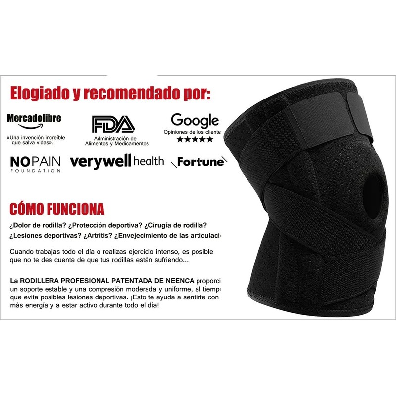 Rodillera Deportiva Gel Y Estabilizadores Meniscos Ligament