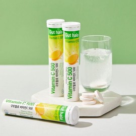 GutHalo 구트할로 비타민C 500 레몬맛 발포 비타민 4500mg X 20정 2통 Guthalo Vitamin C 500 Lemon Flavor Effervescent Vitamin 4500mg X 20 Tablets 2 Bottles