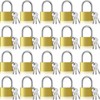 Yaocom Solid Brass Keyed Padlock, Small Padlocks Keyed Alike Yellow