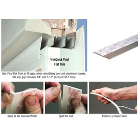 CRL Tan TrimQuick 1-3/4" Flat Vinyl Trim - 12 ft Long