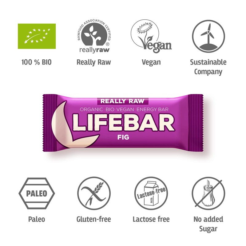 lifefood Lifebar Fig Pack of 15 (15 x 47 g)