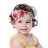 Yheahin Baby Girls Flower Nylon Headbands Newborn Rose Floral Stretchy