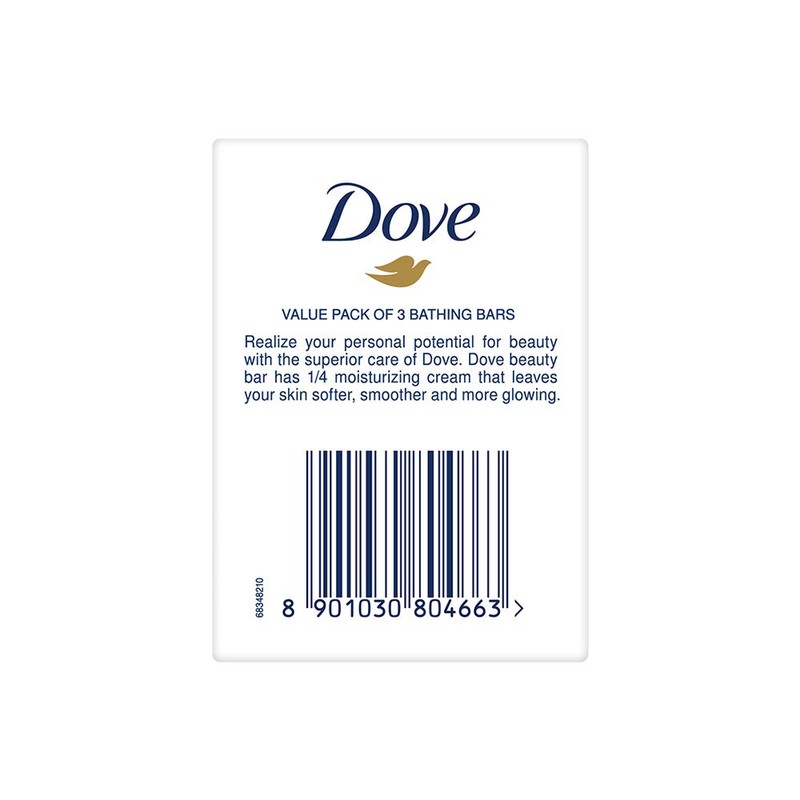 Dove Cream Beauty Bathing Bar, 3x75g