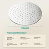 AULEEND All Metal Rain Shower Head - Heavy Duty Stainless