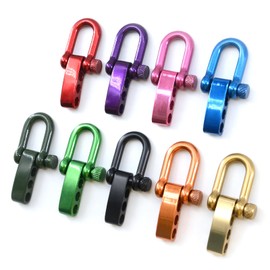 Paracoedland-U Shape 6pcs Adjustable Shackle Bracelets Buckle Stainless Steel Rope for Outdoor Rope Survival Camping Climbing Gold