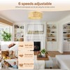 Glmthux Caged Ceiling Fan with Lights, Flush Mount 20" Boho