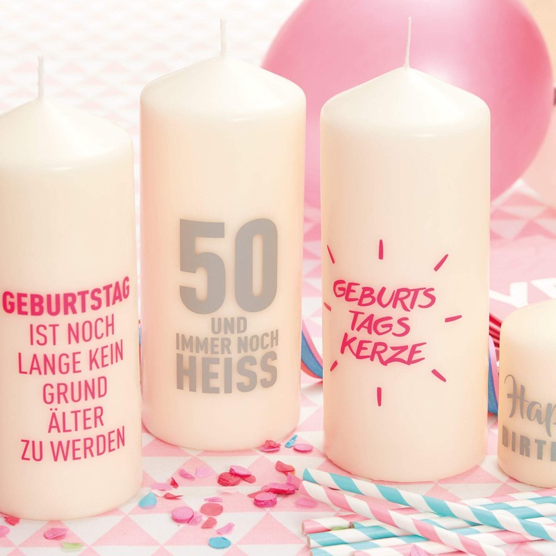 kerzilein Flame, Pink, 50 and Still Hot