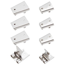 PH PandaHall 8pcs Iron Bolo Tie Buckle, Sliver Bolo Tie Slider Clasps Bolo Tie Tips Blank Slide Lock Clips Bolo Tie Tips Replacement End Caps Kit for Men Bolo Necktie Making Leather Handbags