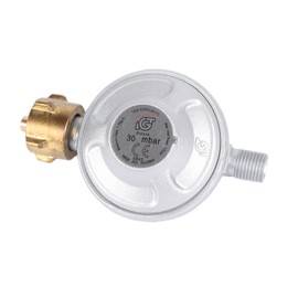 Low Pressure Camping Regulator 30 mbar 1/4 Inch for 5 and 11 kg Propane Bottles (Pressure Regulator Pressure Reducer)