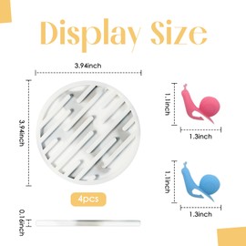 FANCY NOVA Silicone Drink Coasters Set of 4, Non-Slip Marbling Cup Coasters, Heat Resistant Cup Mate, Soft Coaster for Tabletope Protection, Furniture from Damage（Marble, SDC-A54