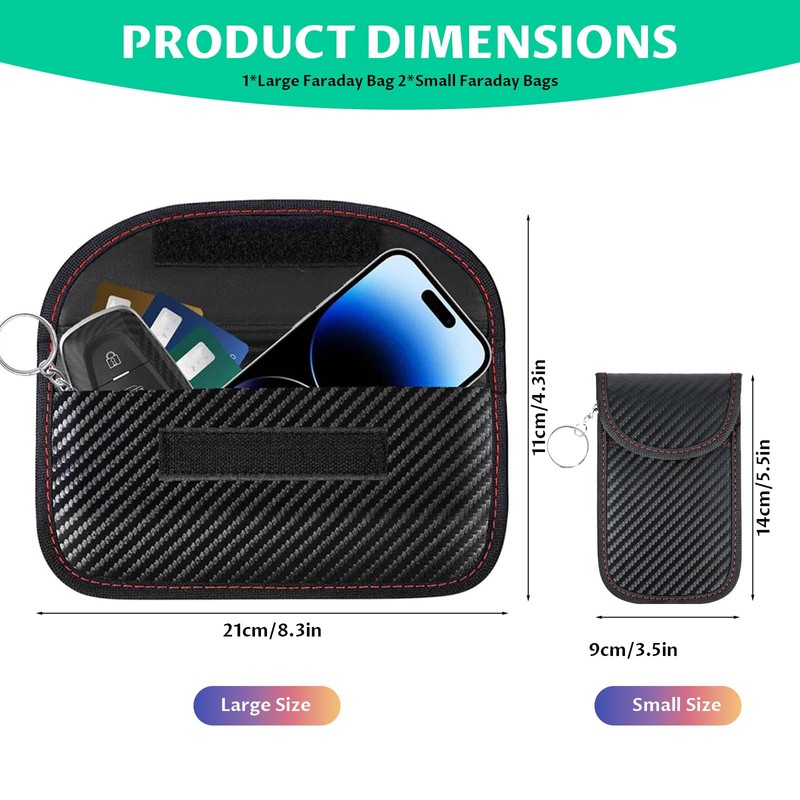 Faraday Pouch for Car Key, 3 Pack Faraday Bag for