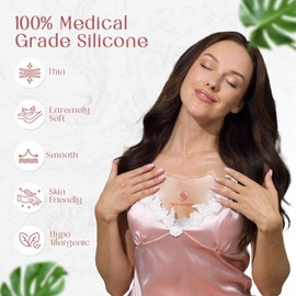 Almohadillas Antiarrugas Para El Cuello Y El Pecho - Anti-Envejecimiento Reafirmante De La Piel Para Hidratar Las Líneas Finas Y Prevención De La Flacidez - Almohadillas De Si