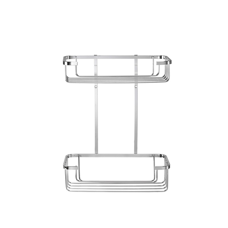 Croydex QM390541 Stainless Steel Two Tier Cosmetic Basket Shower Caddy,