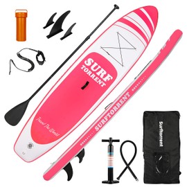 SURFTORRENT Inflatable Paddle Board with Durable SUP Accessories&Carry Bag,Stand Up Paddle Board, Non-Slip EVA Deck for Adults/Beginner of All Skill.