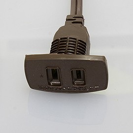 Noah NC-1515 Furniture Outlet (for fixtures) 1 Outlet Brown VFF Cord 4.9 ft (1.5 m) One-Touch Type Round Hole Type Up to 1500 W