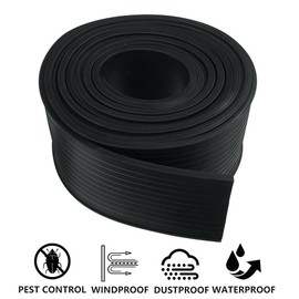 Inscrip Garage Door Seal, 5 m Garage Door Rubber Seal Strips, Garage Door Seal Bottom, Weatherproof Rubber Replacement Strips, Rubber Seal Strips, Garage Door Floor Seal, Rubber, Weatherproof Seal