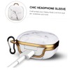 KONTONTY 1 PC Stylish Marble Pattern Headphone Storage Cover for