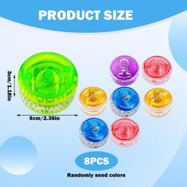 8 pezzi JoJo per bambini e adulti, LED luminosi JoJo con cuscinetti a sfera, favorisce la coordinazione degli occhi della mano, ideale per giochi all'aperto e feste di compleanno