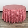 YOUR CHAIR COVERS - 120 inch Round Satin Tablecloth Red/White