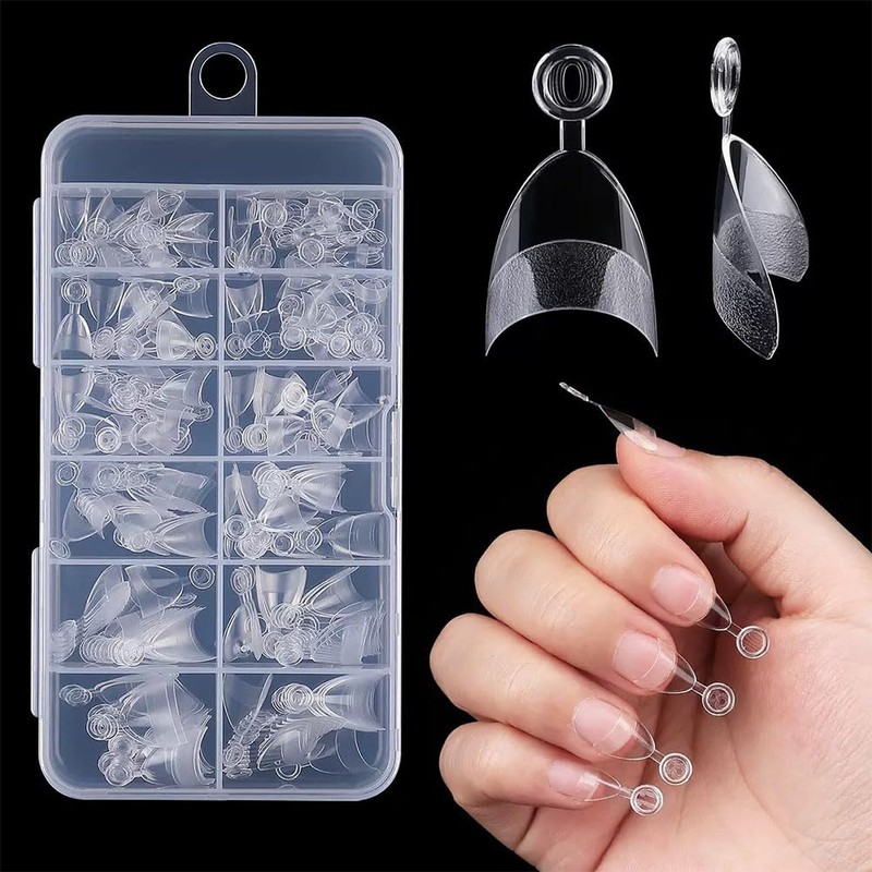 Almond Gel Nail Tips, False Nails, Almond Shape