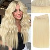 WIGER Genius Weft Hair Extensions Platinum Blonde Double Weft OVO