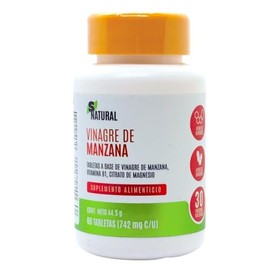 Vinagre de Manzana 60 tabletas SNatural Vitamina B1 Citrato de Magnesio