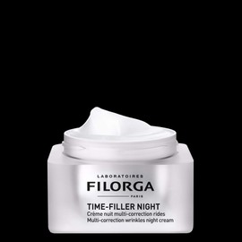 Filorga Time-Filler Night Wrinkle Correction Face Cream, Anti Aging Skin Treatment Made With Hyaluronic Acid and Peptides to Visibly Reduce Fine Lines, Dehydration, and Deep Set Wrinkles, 1.69 Fl Oz