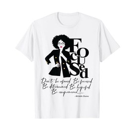 Black Girl Magic Afro Diva Red Lips Gift Michelle Obama T-Shirt