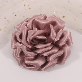 Mecool Haircut Large Rose Brooch Flower Headflower Hair Clip Girls Wedding Party Accessories, Alloy and polyester