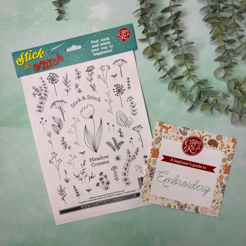 Meadow Grasses Flowers Floral Stick & Stitch Embroidery Patterns Water