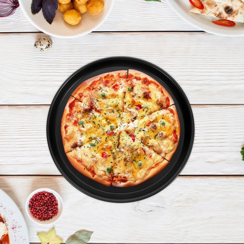 Zerodeko 12.59 Inch Round Oven Pizza Crisper Pan Non-Stick Baking