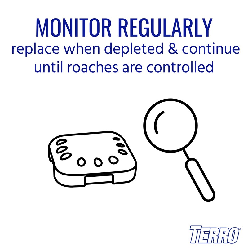 TERRO T500 Indoor Multi-Surface Roach Bait Stations - Indoor Cockroach