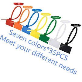 Cable Ties,7 Colors，250pcs,with 3 Marker Pen & 256 pcs Sticker, for Home and Garden Use