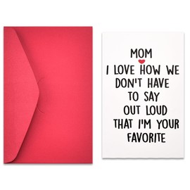 Dad Mom Gifts from Daughter Son Birthday Cards for Grandma Grandpa Uncle Aunt Niece Nephew Greeting Cards for Friends Sisters (I Love How We Don't Have to Say Out Loud)
