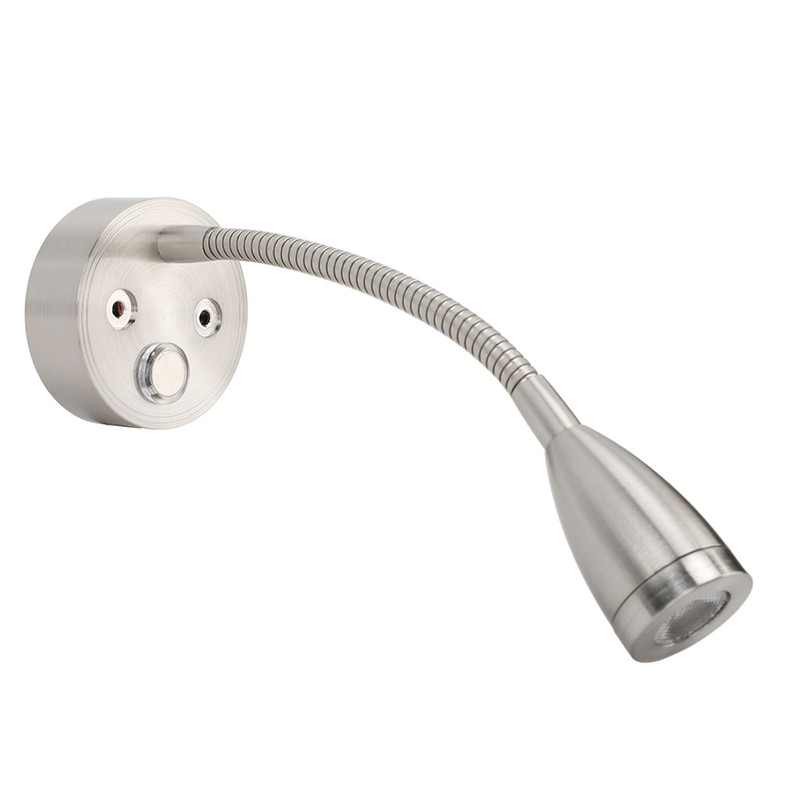 DC12‑24V LED RV Bedside Lamp High Brightness Aluminium Alloy Gooseneck