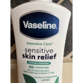 Vaseline Intensive Care Sensitive Skin Relief Hypoallergenic Body Lotion 20.3 Oz