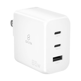 65W Charger, MacBook Rapid Charger, PD Charger, 3 Ports, USB type-c, PSE Certified, PPS Standard Compatible, USB C Outlet, AC Adapter, Ultra Compact AC Charger, GaN Laptop, Smartphone Charger, Type C