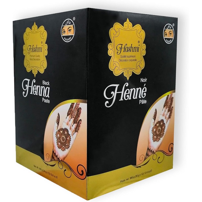 HENNA PARA TATUAJE HASHMI 1 PIEZA (Negro)
